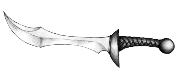 600x274 Curved Dagger Free Images