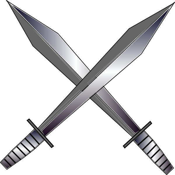 600x598 Crossed Swords Clipart