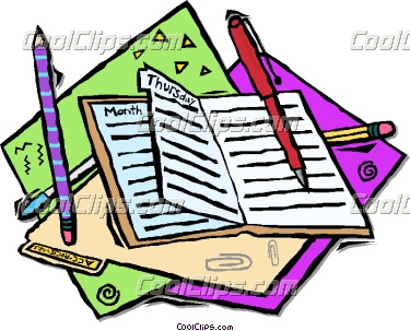 375x303 Daily Planner Clipart