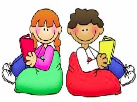550x412 Boy And Girl Reading Clipart