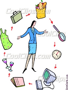 227x300 Standing In The Middle Of Her Daily Routine Vector Clip Art