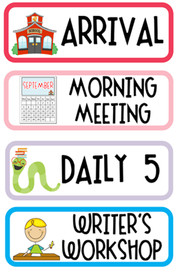 clipart daily schedule