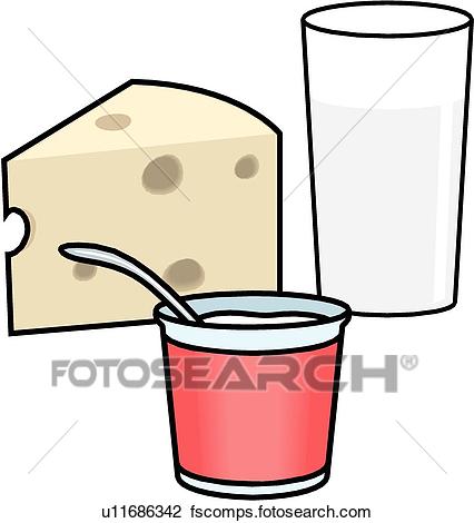 426x470 Clipart Of Dairy Food Group U11686342