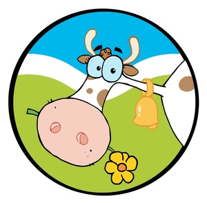 300x295 Dairy Cow Clipart Image