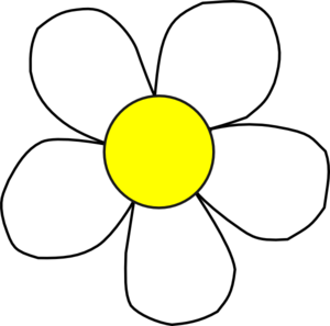 300x297 White Yellow Daisy Clip Art
