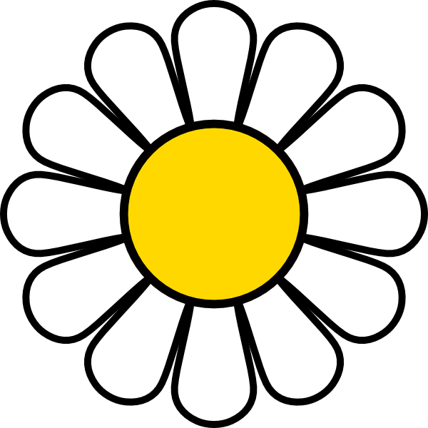 600x600 Yellow Daisy Clip Art