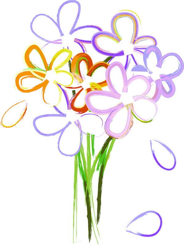 600x797 Daisy Clipart Flower Bunch