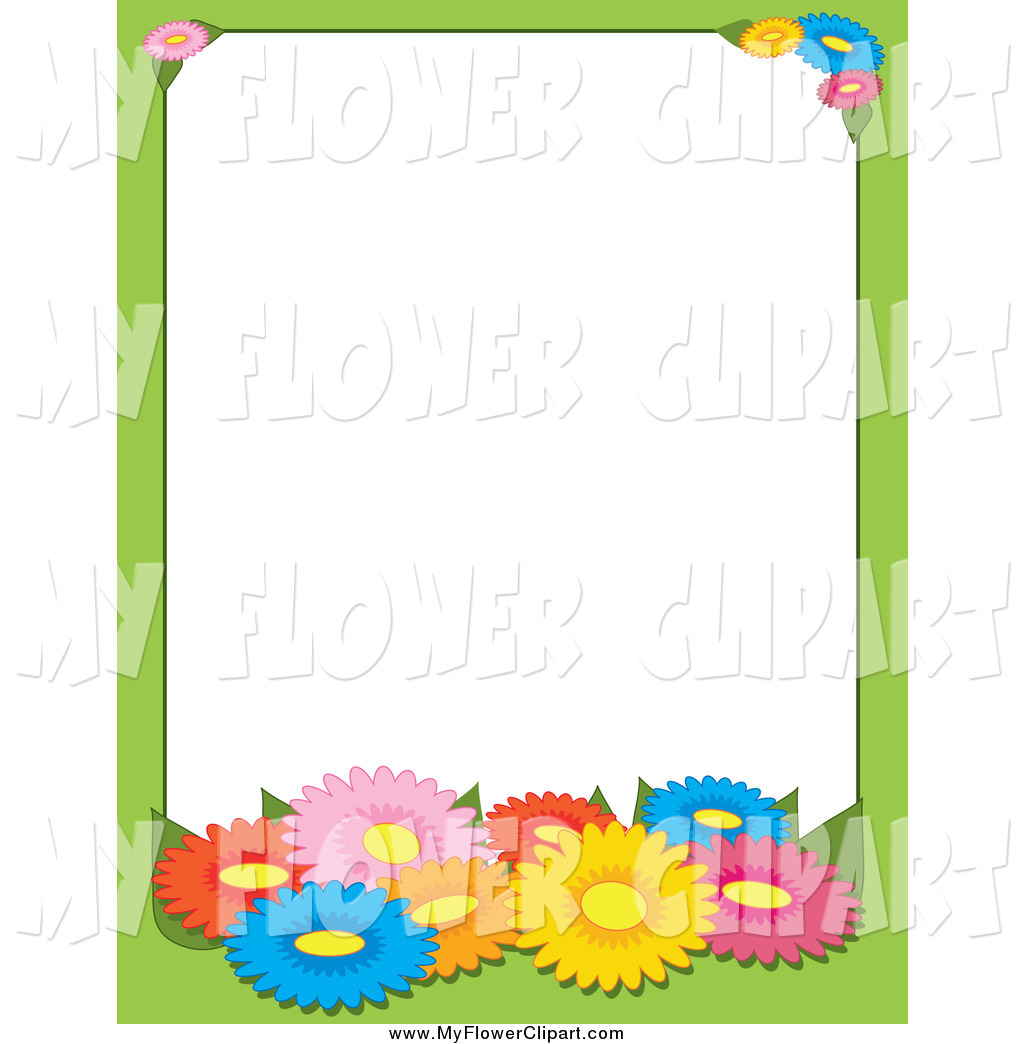 1024x1044 Clip Art Of A Border Of Colorful Daisy Flowers By Maria Bell