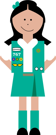 192x461 Girl Scout Sunday Clipart