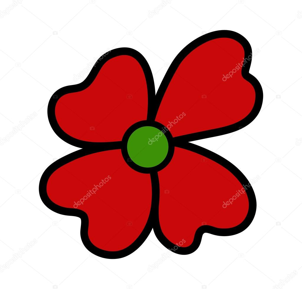 1023x979 Red Daisy Clipart Stock Vector Baavli