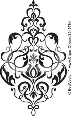 236x379 Damask Clipart Accent