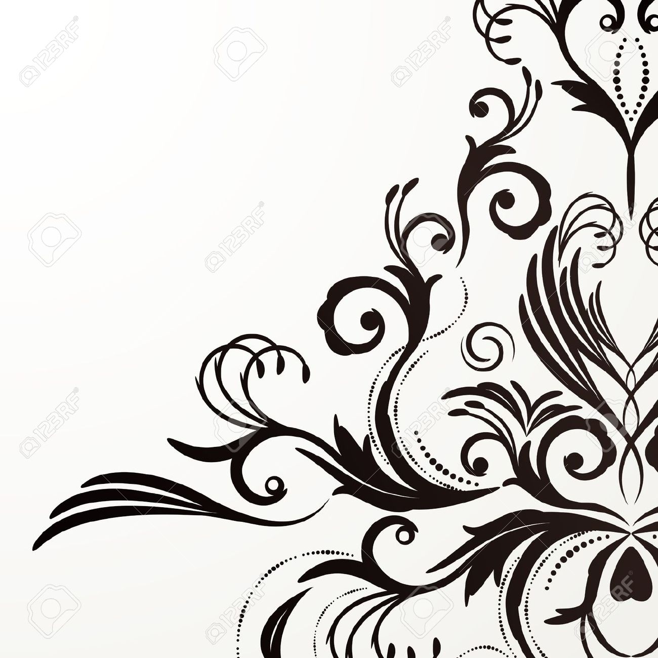 1300x1300 Damask Clipart Vector Border