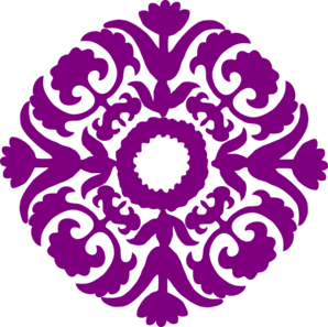 298x297 Damask Flourish Clip Art
