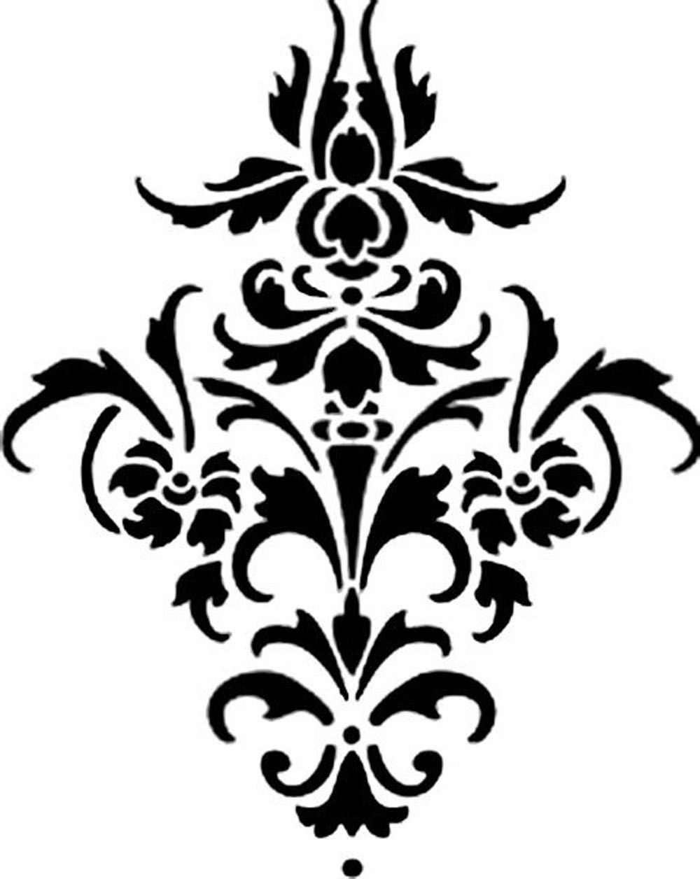 1000x1256 Damask Clipart Flourishes