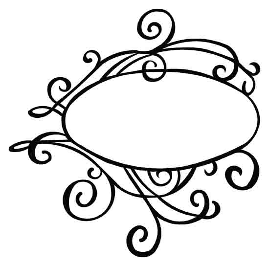 550x544 Damask Clipart Oval