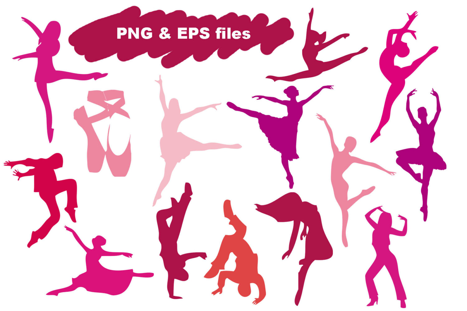 1500x1000 Dance Silhouette Cliparts Png Eps Instant Download Dance Clipart