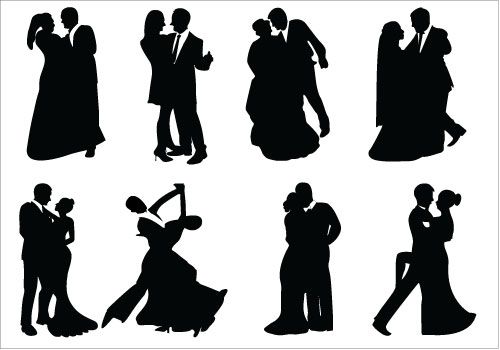 500x350 Bride And Groom Formal Dance Silhouette