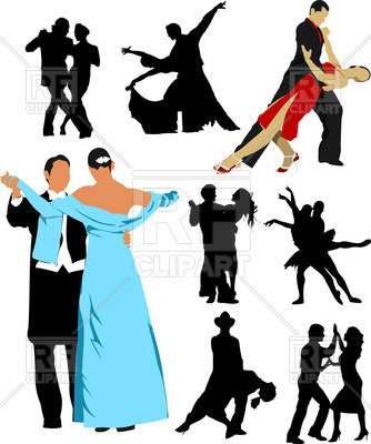 334x400 Silhouettes Of Dancing People Royalty Free Vector Clip Art Image