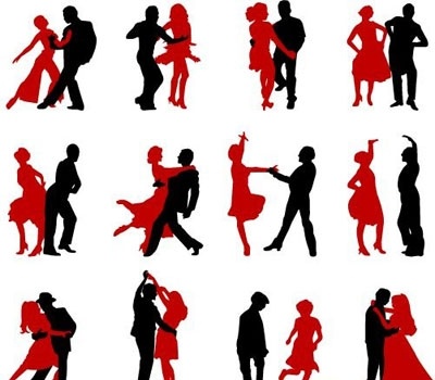 400x350 Dance Silhouettes Vector, Free Vector Images