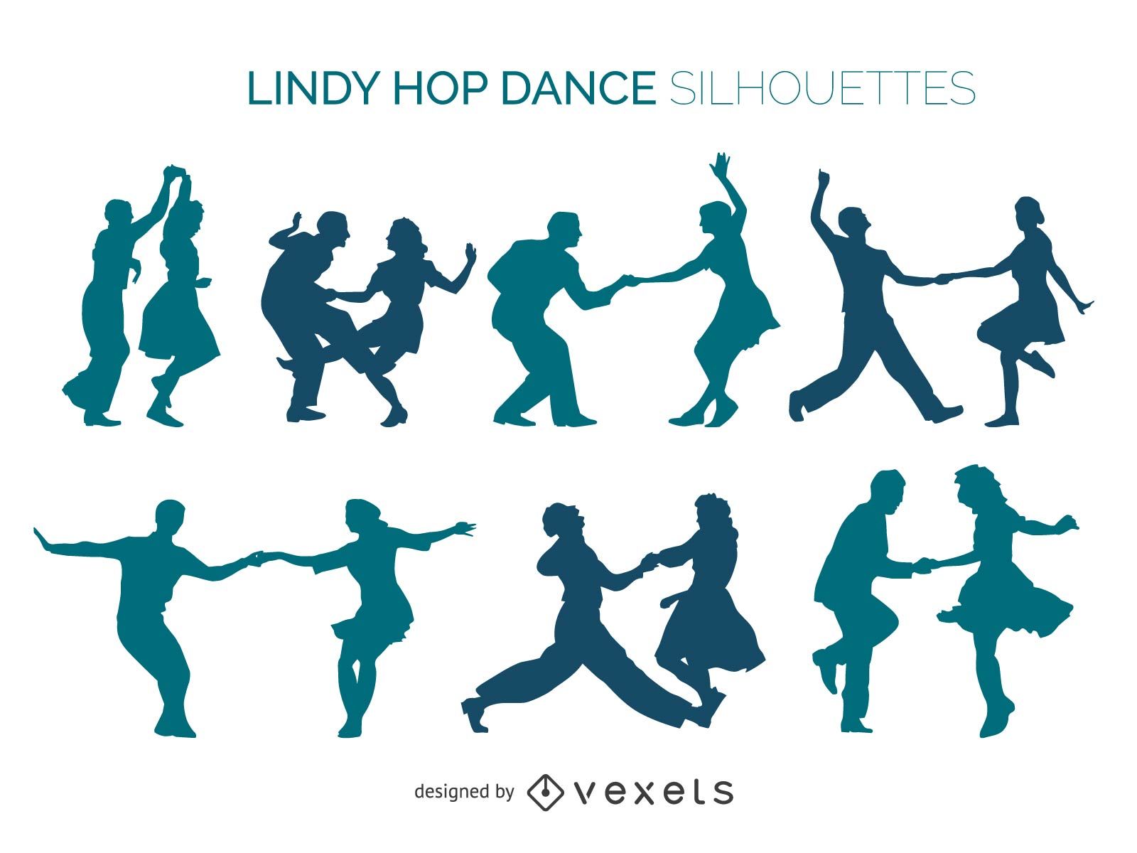 1600x1200 Lindy Hop Dancers Silhouette Set