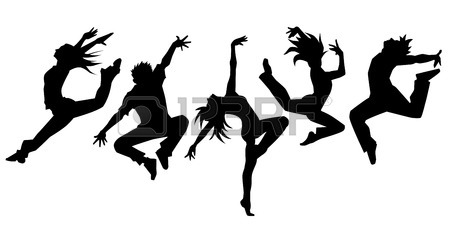 450x232 Silhouette Of Dancers Simple Royalty Free Cliparts, Vectors,