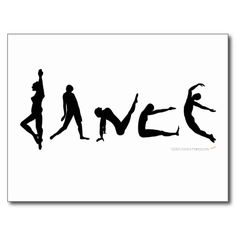 236x236 Dance Dancing Silhouette Design Postcard Dance Silhouette