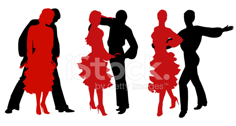 799x427 Latin Dance Silhouettes Stock Vector