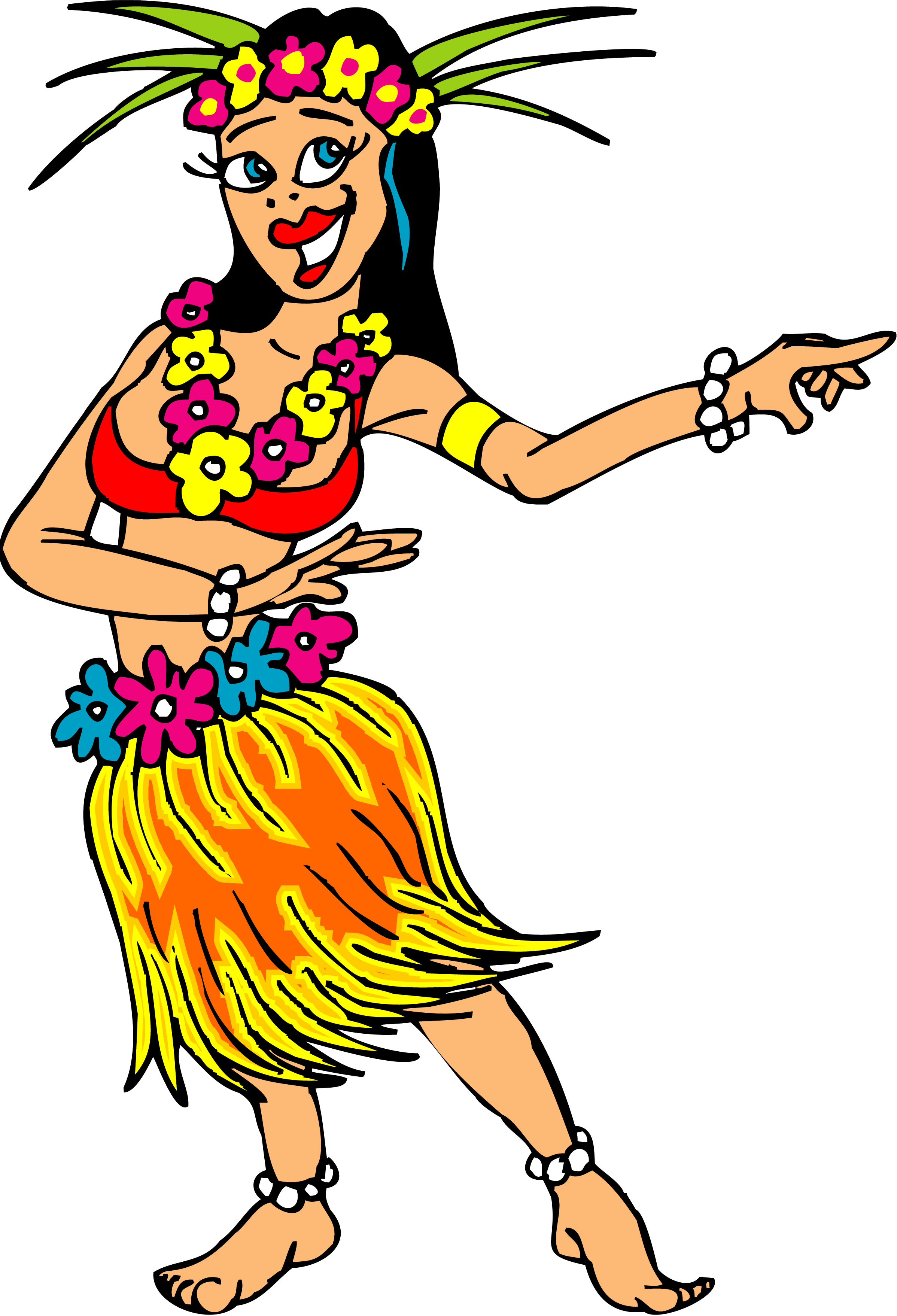 2396x3515 Free Hawaiian Dancer Clipart