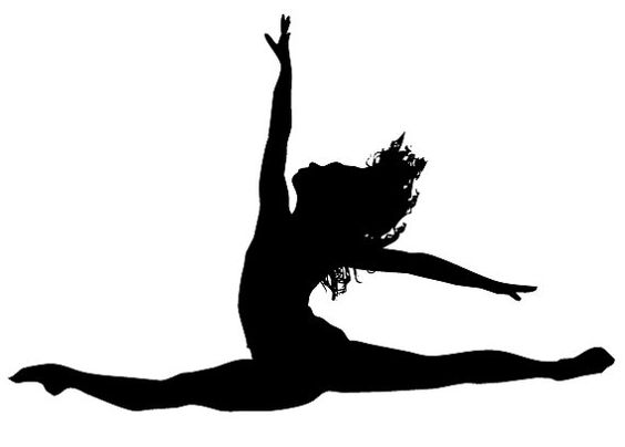 564x404 Dancer Jumping Silhouette By