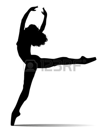 373x450 Dancer Silhouette And Splashes Of Colors Royalty Free Cliparts