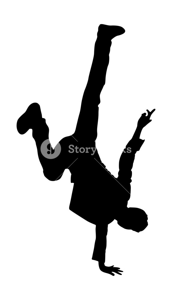 573x1000 Jumping Man Silhouette Royalty Free Stock Image
