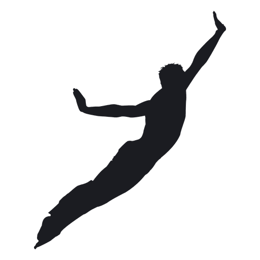 512x512 Jumping Man Silhouette