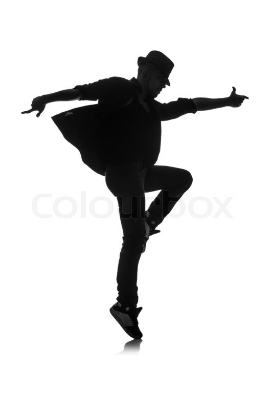 530x800 Silhouette Of Male Dancer Isolated On White Stock Photo Colourbox