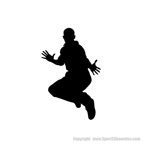 500x500 Dancer Jumping Silhouette (Vinyl Wall Decals) Dancer Jumping Wall