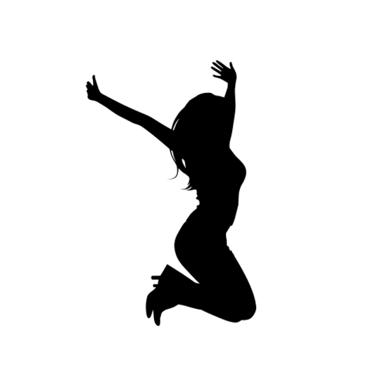 550x550 Dancer Jumping Silhouette (Wall Decor) Dancer Jumping