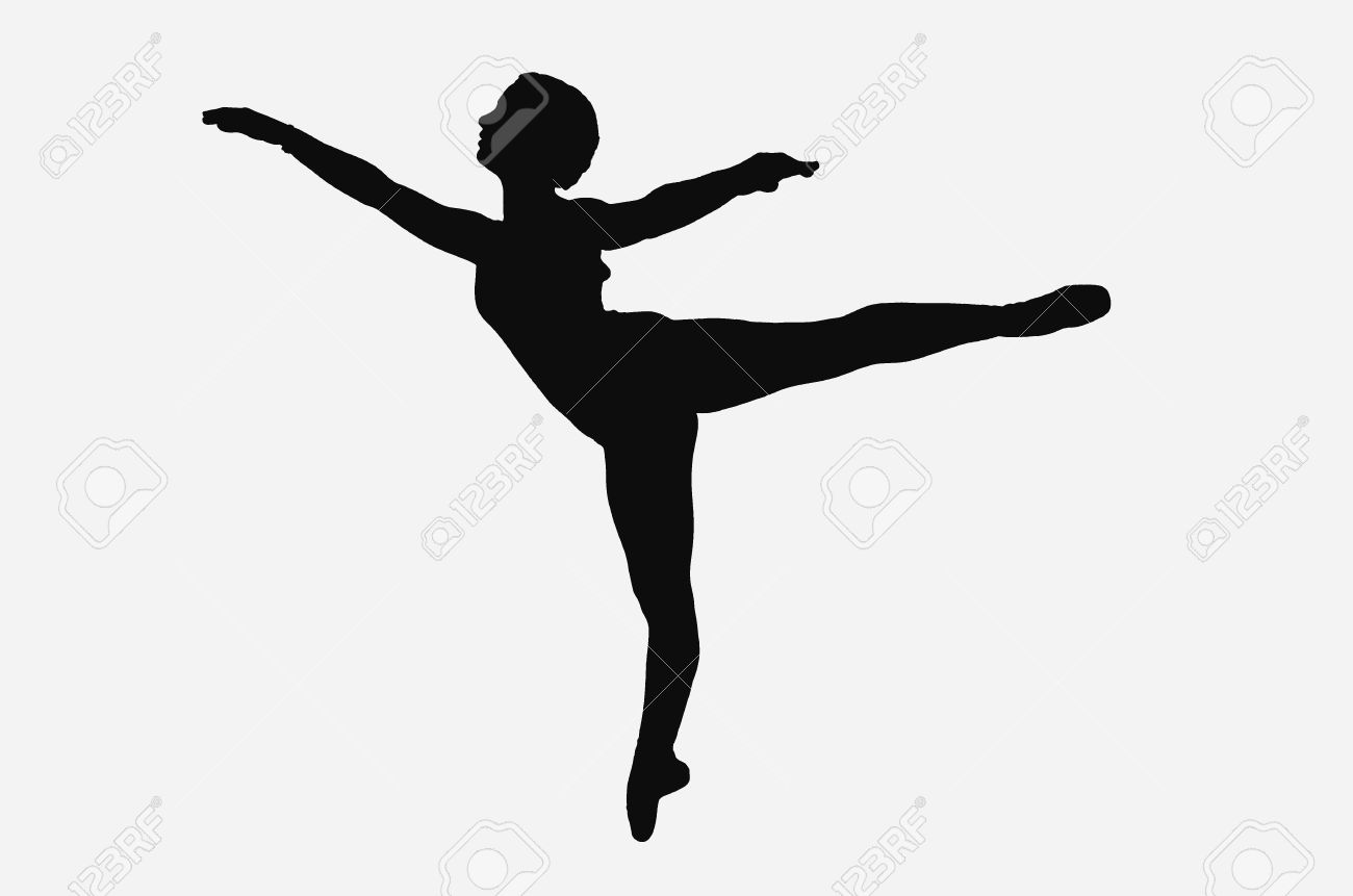 1300x861 Drawn Dancer Ballet Arabesque