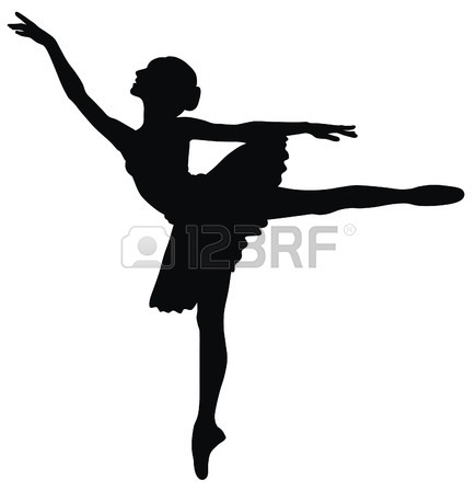 435x450 Abstract Vector Illustration Of Dancing Ballerina Royalty Free