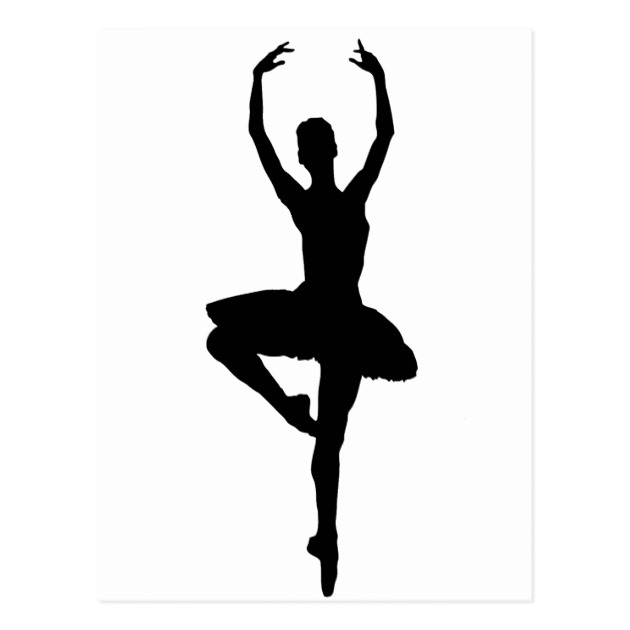 630x630 Ballerina Silhouette Cards