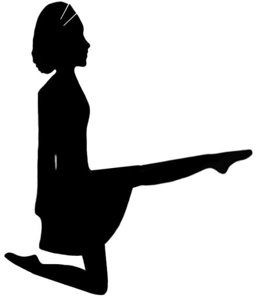 512x600 Irish Dancer Leap Over Silhouette