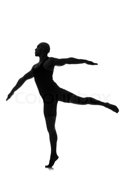 530x800 Silhouette Of Male Dancer Isolated On White Stock Photo Colourbox