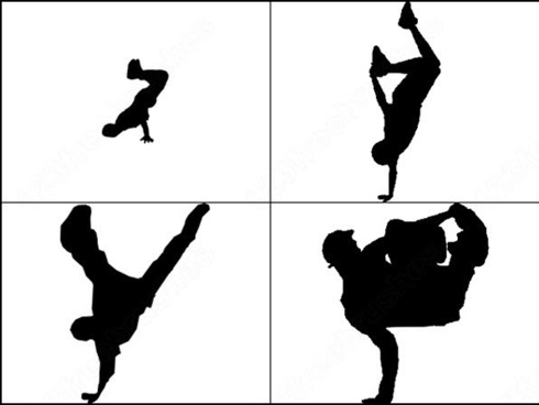 490x368 Dancer Silhouettes Photoshop Brushes Download (23 Photoshop
