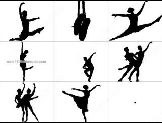 320x242 Dancing Silhouettes 815 Photoshop Free Brushes Download