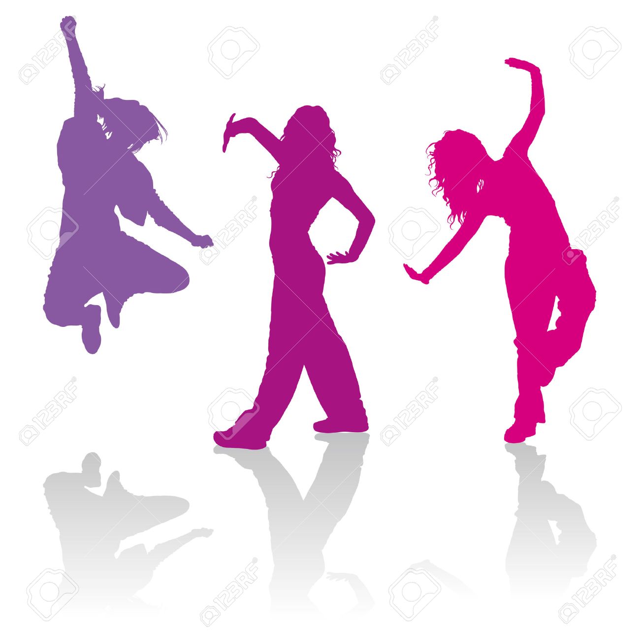 1300x1300 Detailed Silhouettes Of Girls Dancing Contemporary Dance Royalty
