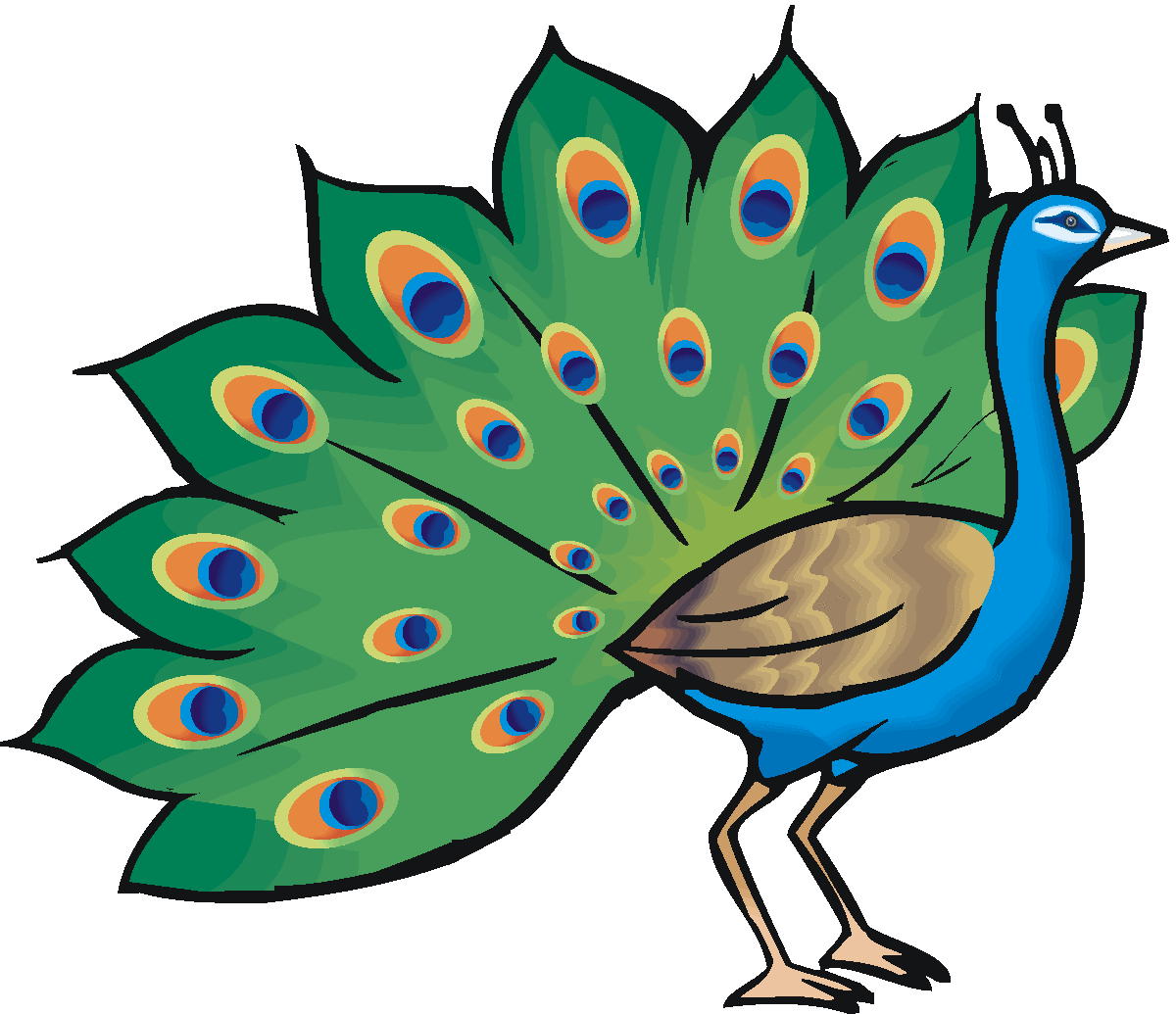 1200x1035 Dancing Peacock Clipart