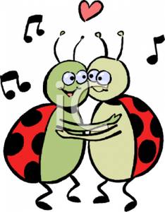 234x300 Ladybug Couple Dancing Clip Art Image