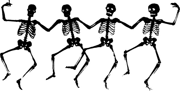 600x305 Dancing Skeletons Clip Art Free Vector In Open Office Drawing Svg