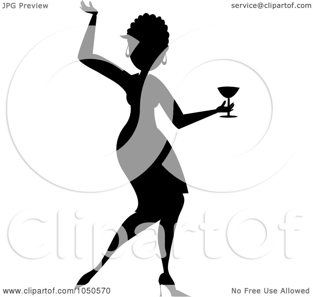 1080x1024 Royalty Free (Rf) Clip Art Illustration Of A Silhouetted Funky