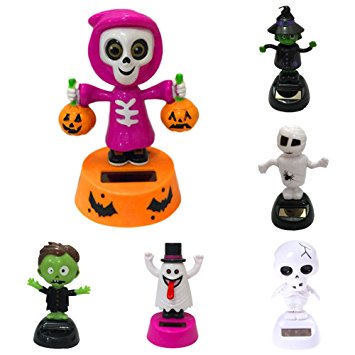 355x355 6 Packs Solar Powered Dancing Halloween Skull Pumpkin