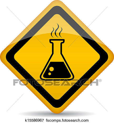 434x470 Clip Art Of Danger Chemicals K15586967