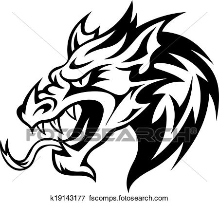 450x417 Clip Art Of Danger Dragon K19143177